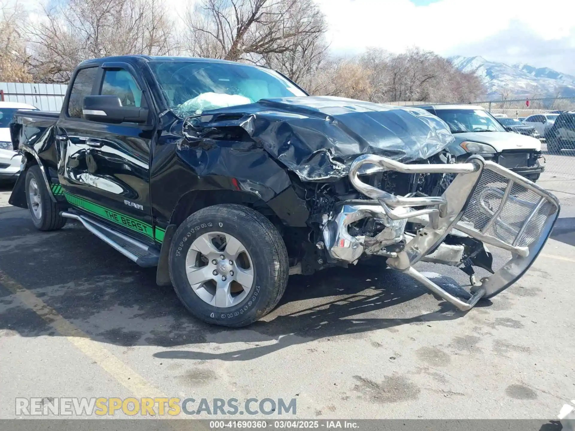 1 Photograph of a damaged car 1C6SRFBT2KN656531 RAM 1500 2019