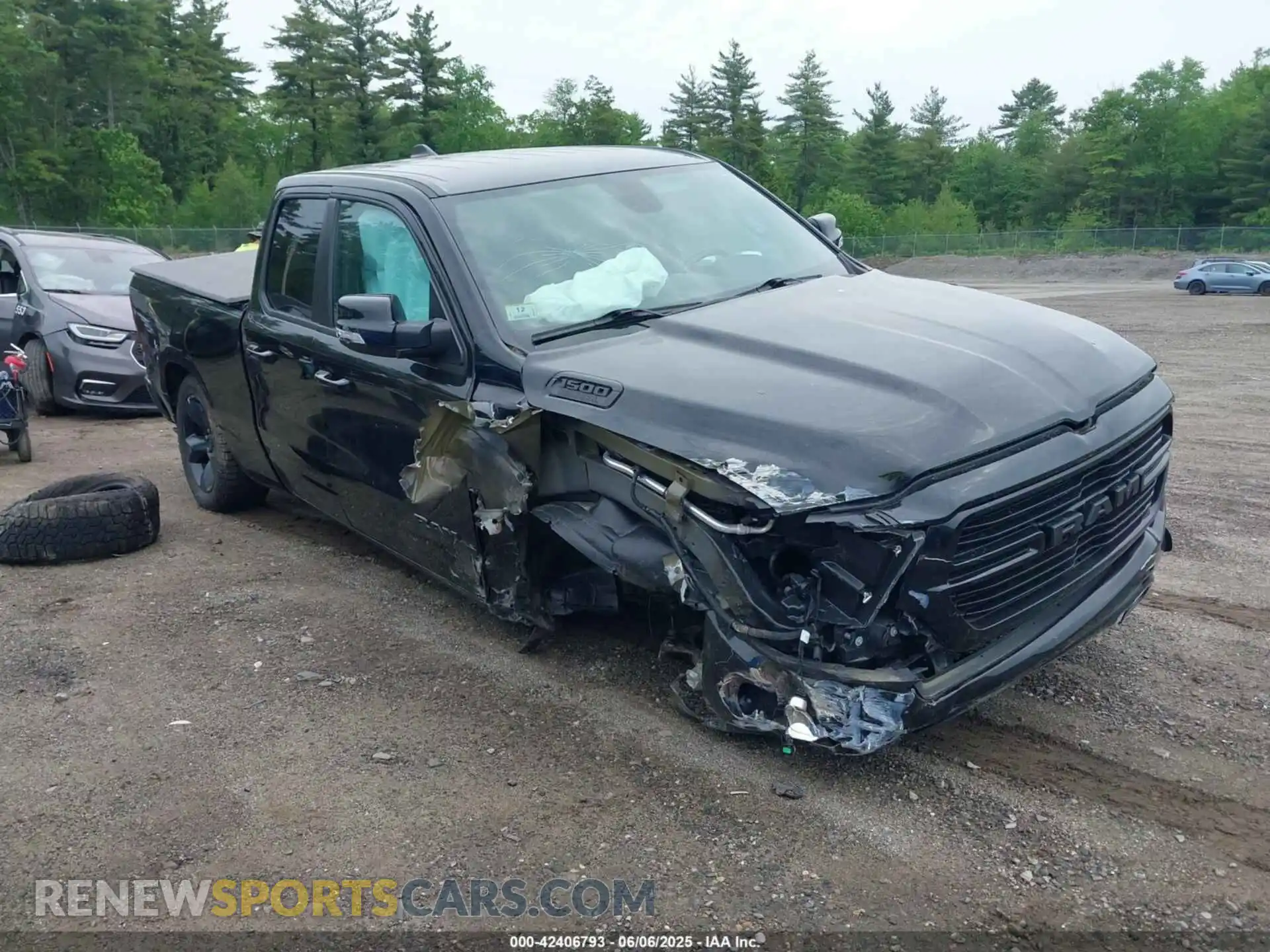 1 Photograph of a damaged car 1C6SRFBT6KN736737 RAM 1500 2019