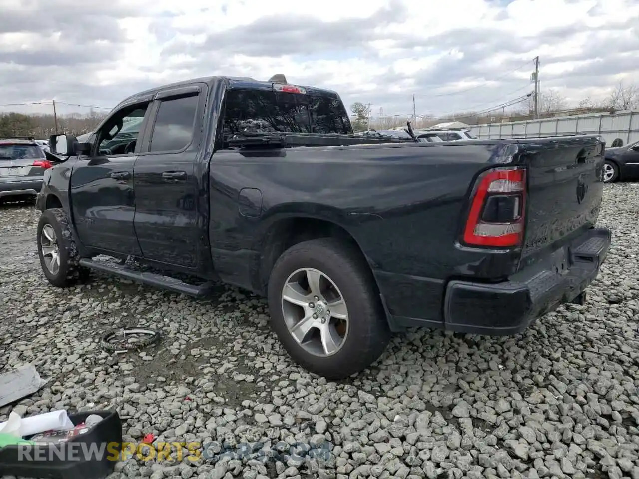 2 Photograph of a damaged car 1C6SRFET2KN777376 RAM 1500 2019