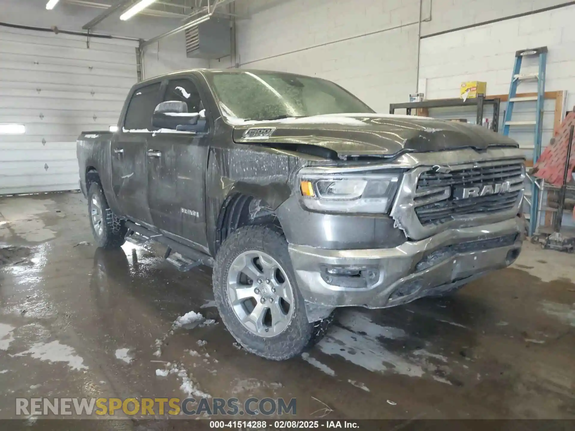 1 Photograph of a damaged car 1C6SRFFT0KN524765 RAM 1500 2019