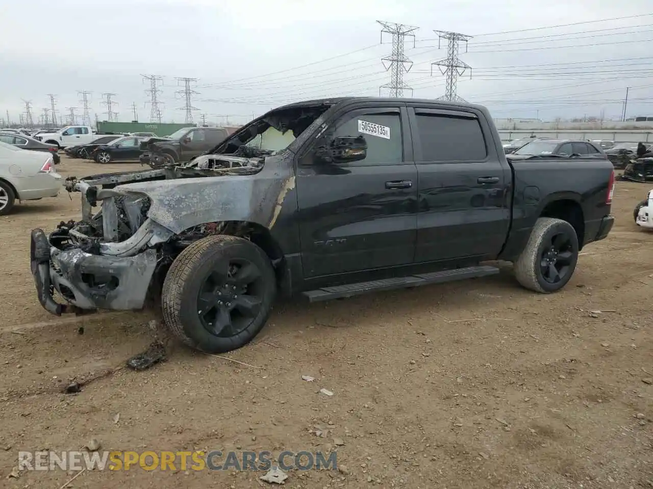 1 Photograph of a damaged car 1C6SRFFT2KN637617 RAM 1500 2019