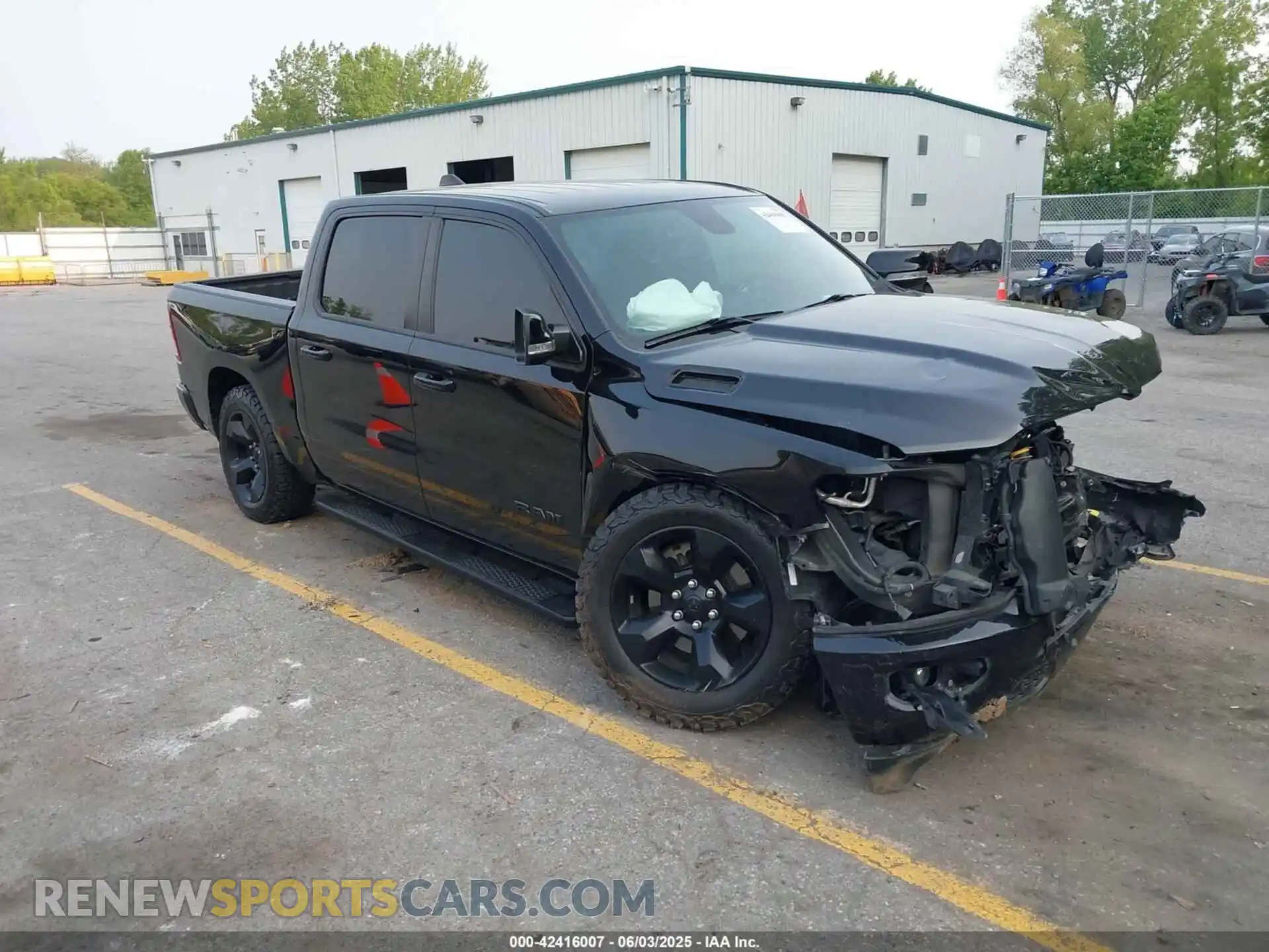 1 Photograph of a damaged car 1C6SRFFT2KN850258 RAM 1500 2019