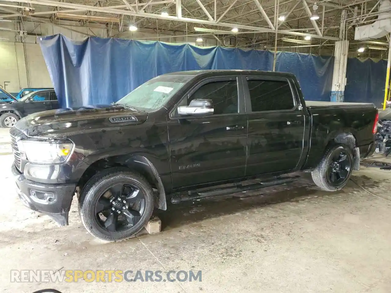 1 Photograph of a damaged car 1C6SRFFT3KN783850 RAM 1500 2019