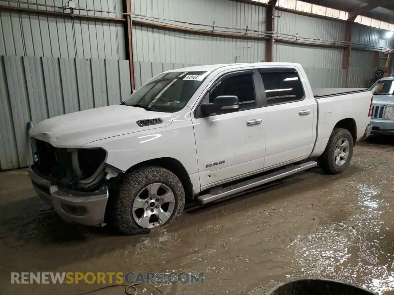 1 Photograph of a damaged car 1C6SRFFT4KN697690 RAM 1500 2019