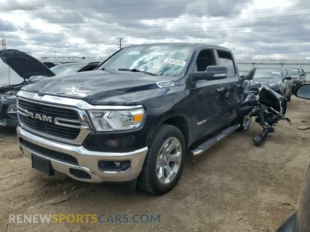 1 Photograph of a damaged car 1C6SRFFT4KN895167 RAM 1500 2019