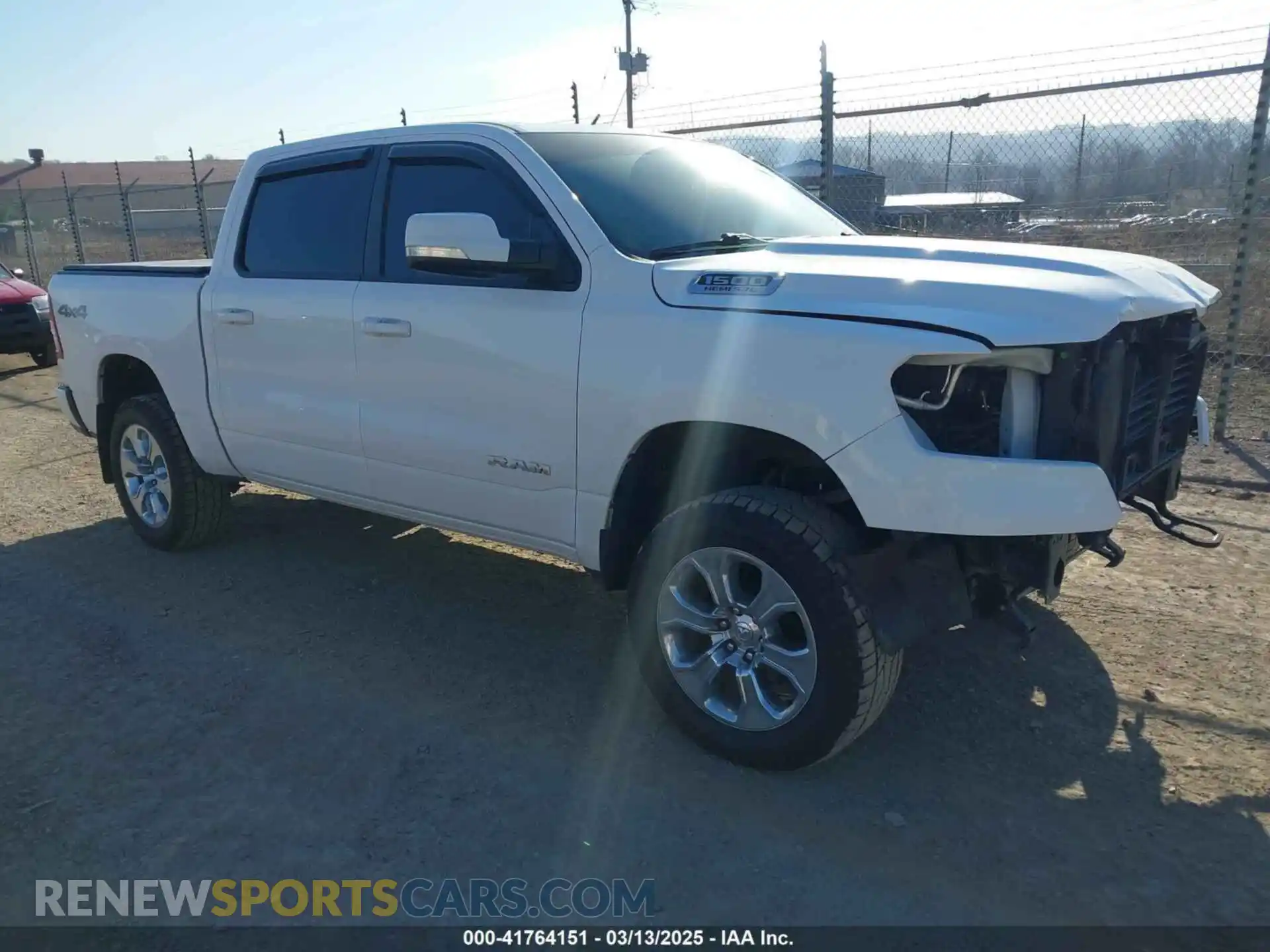 1 Photograph of a damaged car 1C6SRFFT5KN766371 RAM 1500 2019