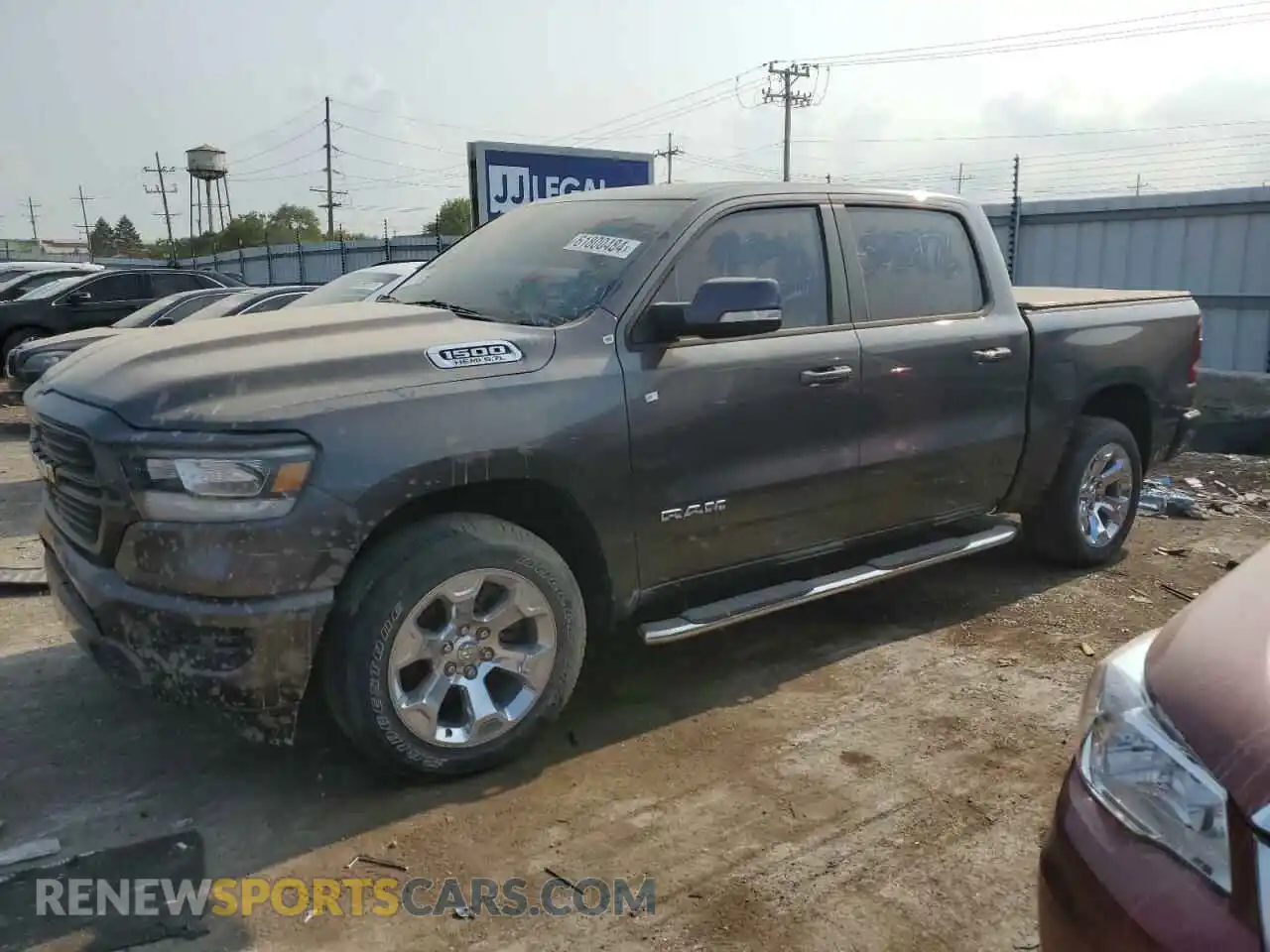1 Photograph of a damaged car 1C6SRFFT7KN681502 RAM 1500 2019
