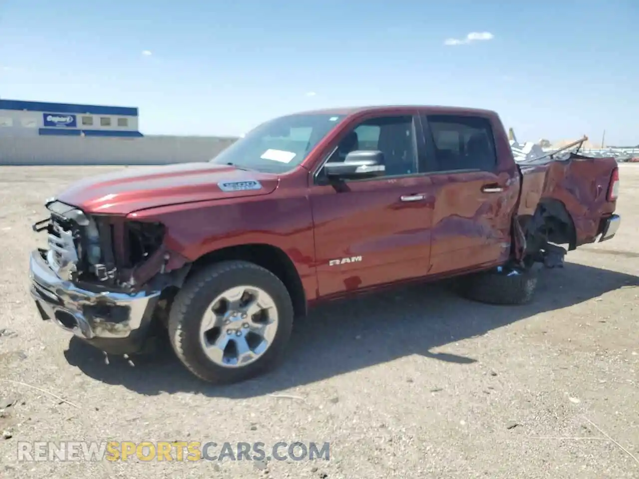 1 Photograph of a damaged car 1C6SRFFT8KN660206 RAM 1500 2019