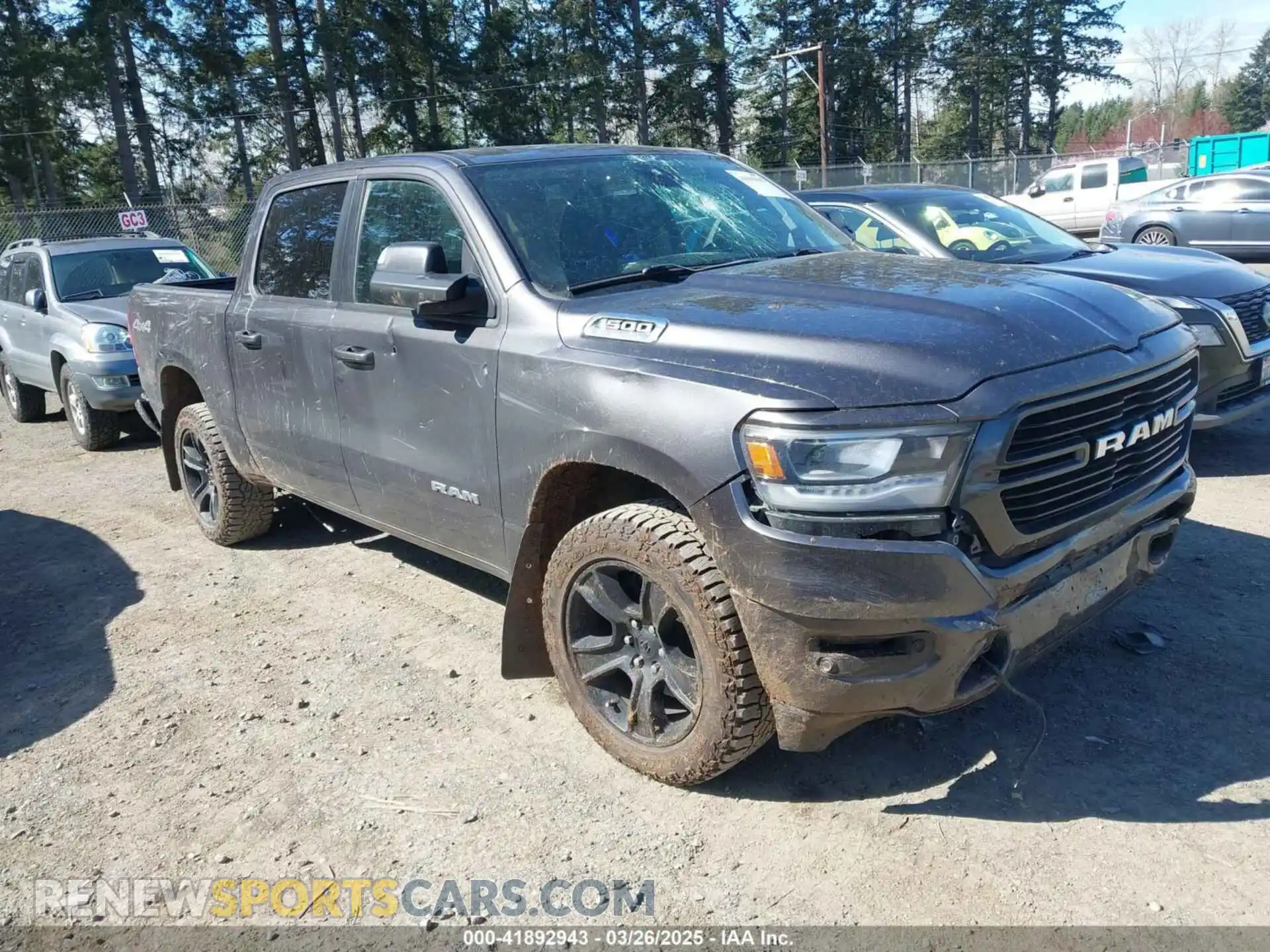 1 Photograph of a damaged car 1C6SRFFTXKN681543 RAM 1500 2019