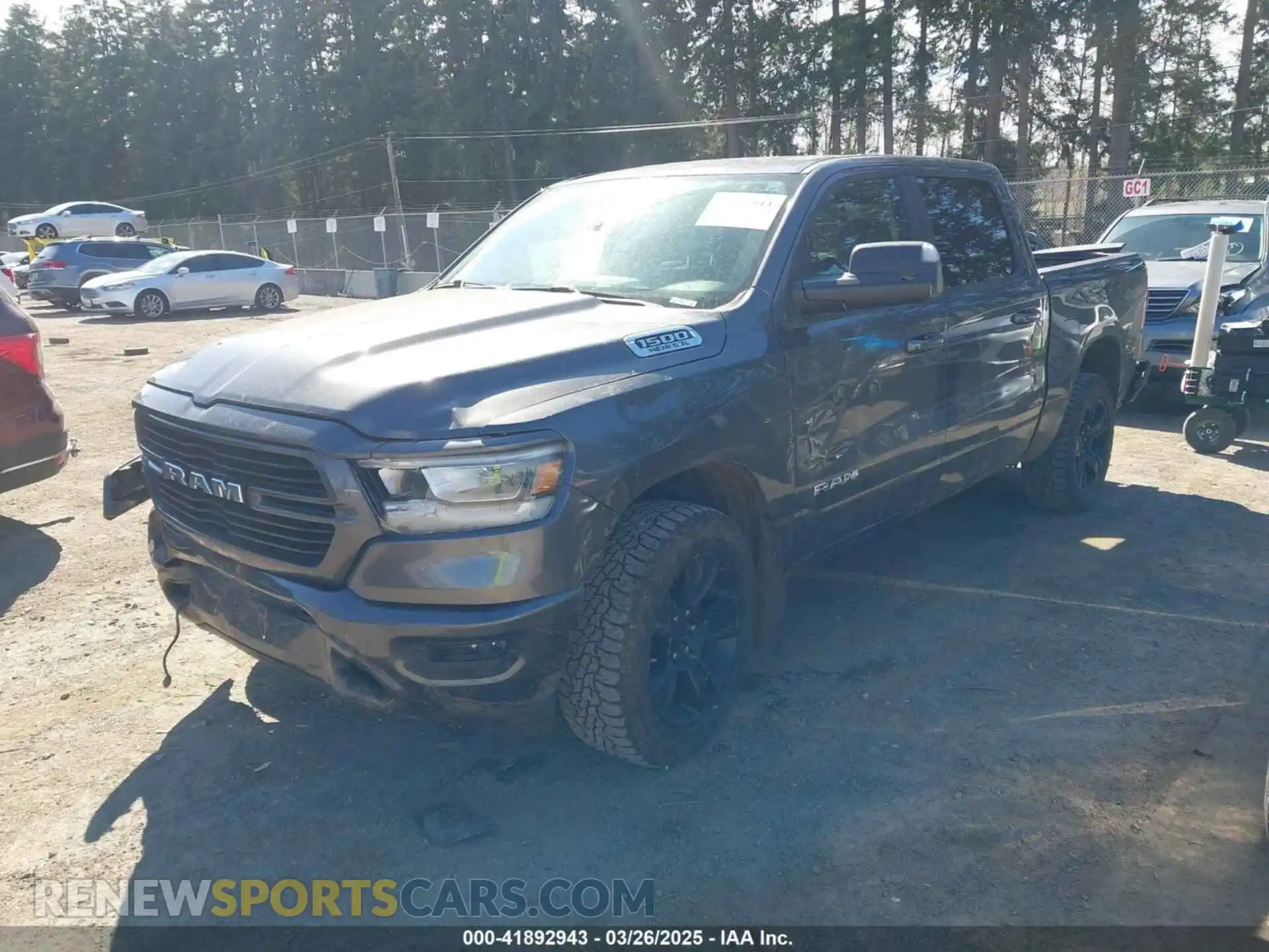 2 Photograph of a damaged car 1C6SRFFTXKN681543 RAM 1500 2019