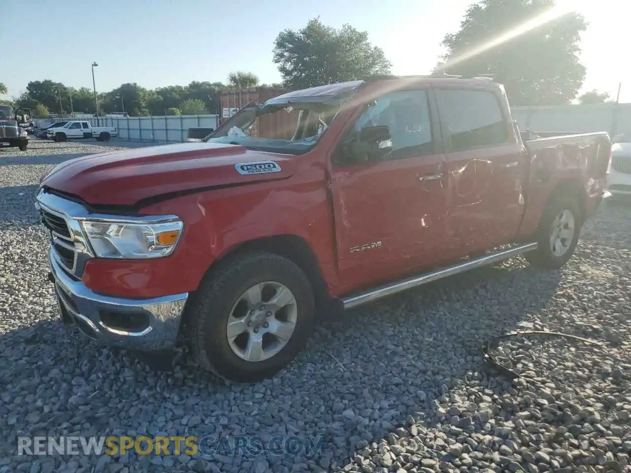 1 Photograph of a damaged car 1C6SRFFTXKN854008 RAM 1500 2019