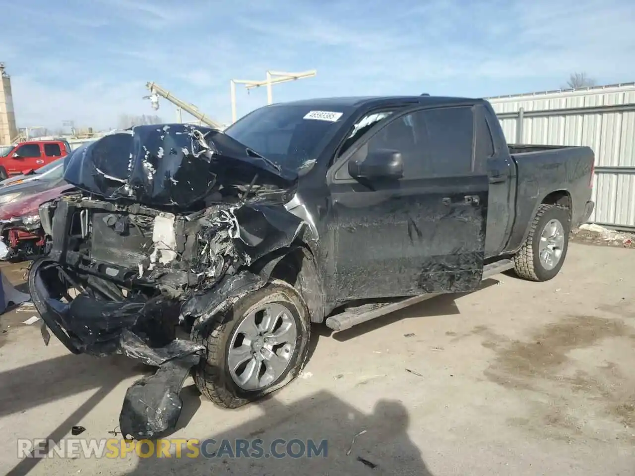 1 Photograph of a damaged car 1C6SRFGT5KN605081 RAM 1500 2019