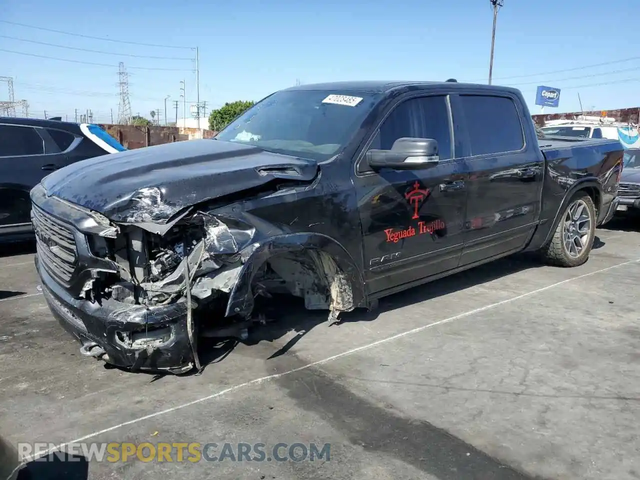 1 Photograph of a damaged car 1C6SRFHT6KN566564 RAM 1500 2019