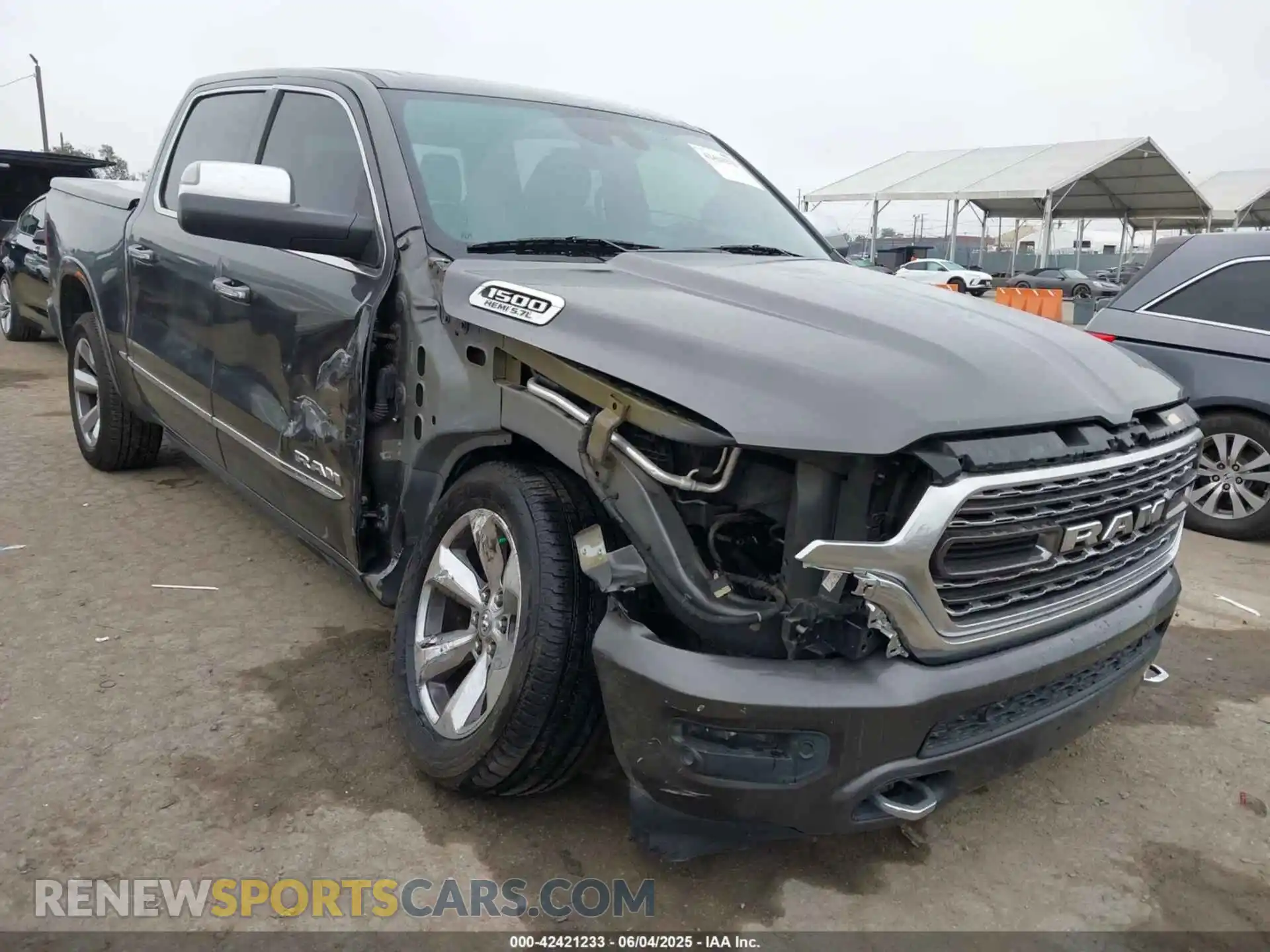 1 Photograph of a damaged car 1C6SRFHT6KN773195 RAM 1500 2019