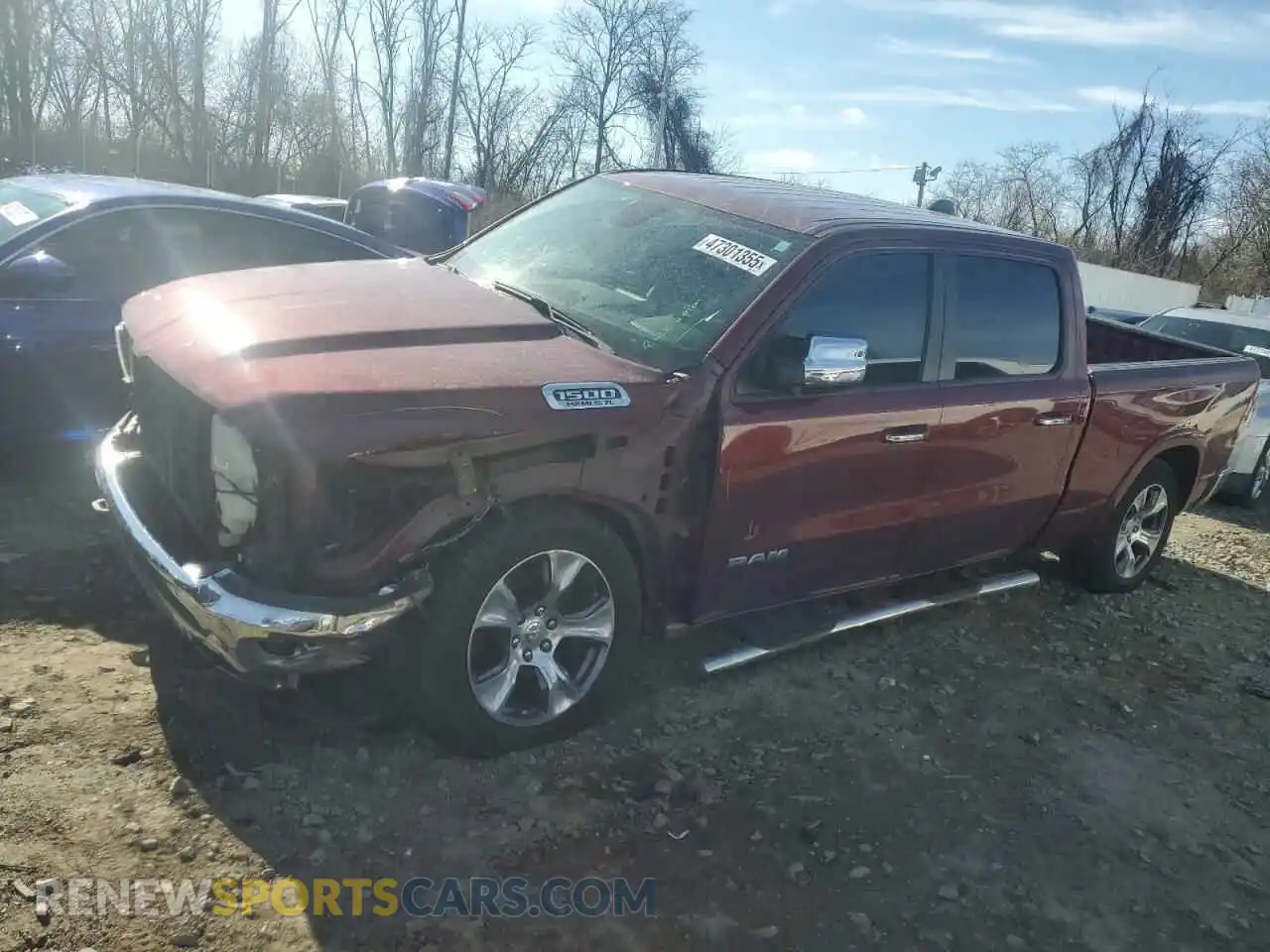 1 Photograph of a damaged car 1C6SRFRTXKN673969 RAM 1500 2019