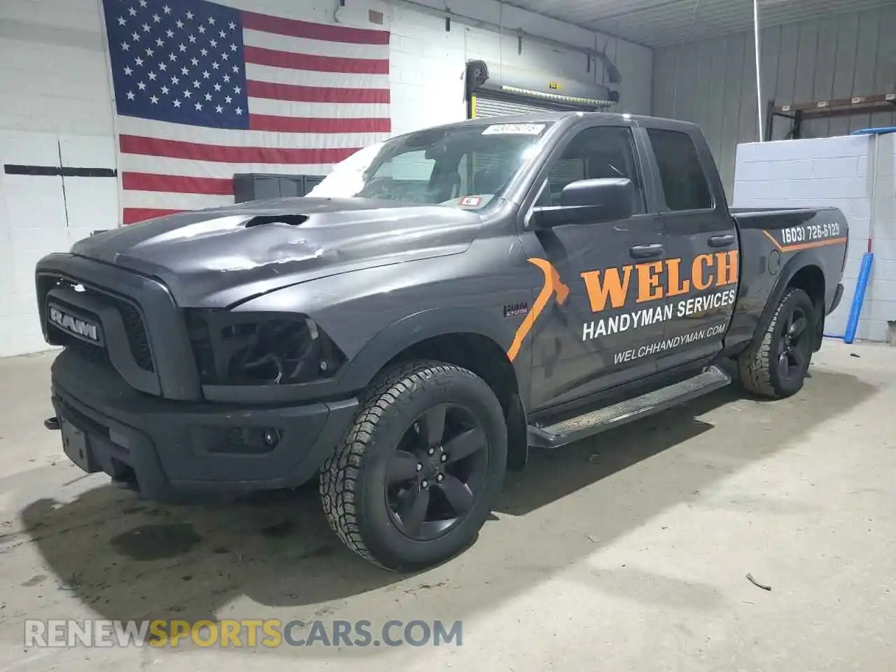 1 Photograph of a damaged car 1C6RR7GTXLS126288 RAM 1500 2020
