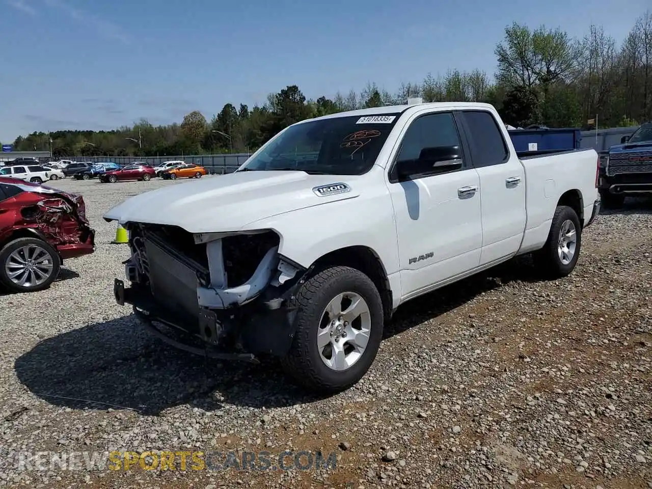 1 Photograph of a damaged car 1C6RREBT0LN229584 RAM 1500 2020