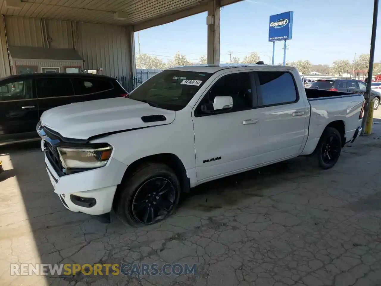 1 Photograph of a damaged car 1C6RRFFG0LN288573 RAM 1500 2020