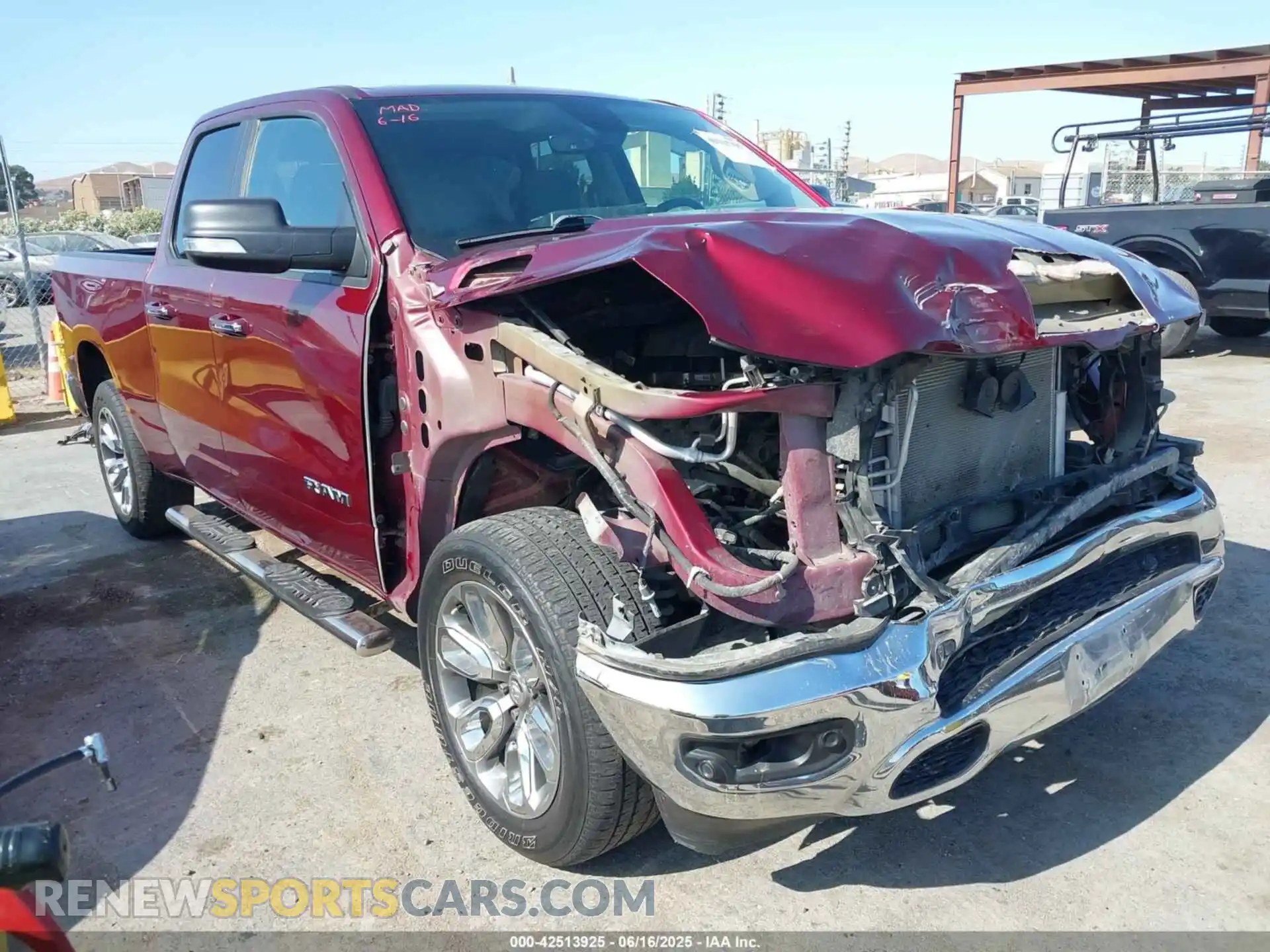 1 Photograph of a damaged car 1C6SRFBT4LN258335 RAM 1500 2020