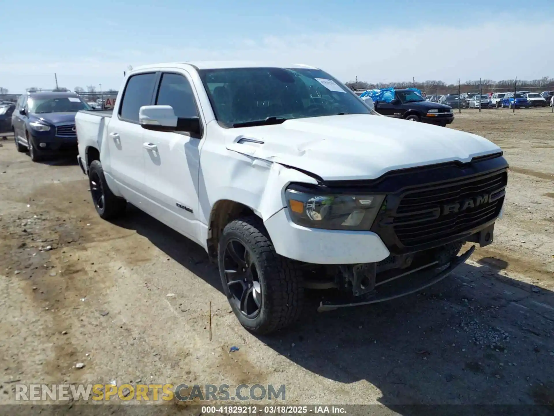 1 Photograph of a damaged car 1C6SRFFT3LN347291 RAM 1500 2020