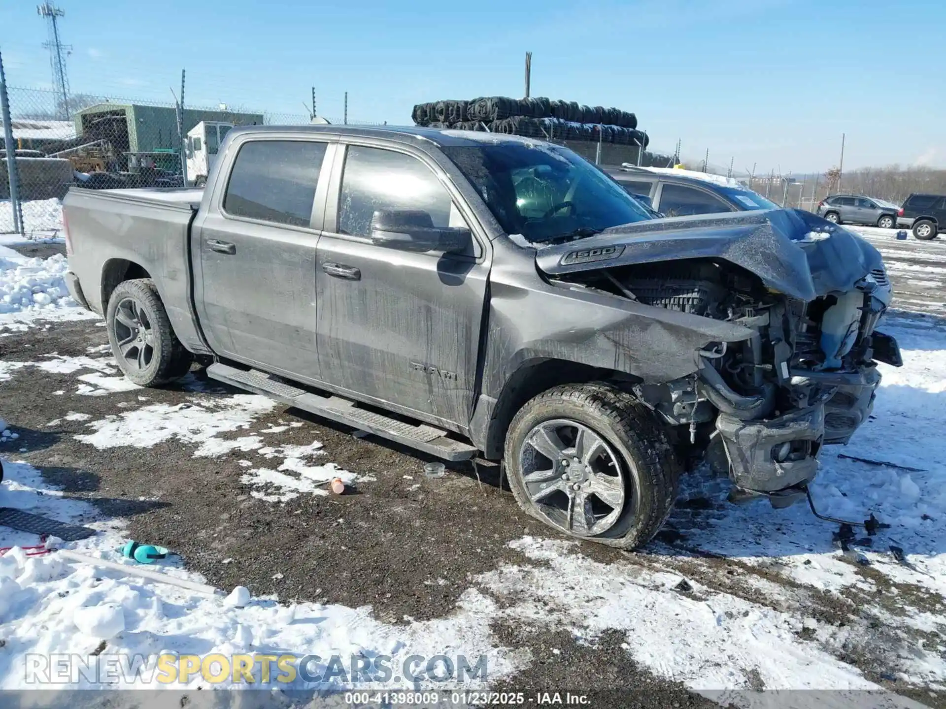 1 Photograph of a damaged car 1C6SRFFT8LN182905 RAM 1500 2020