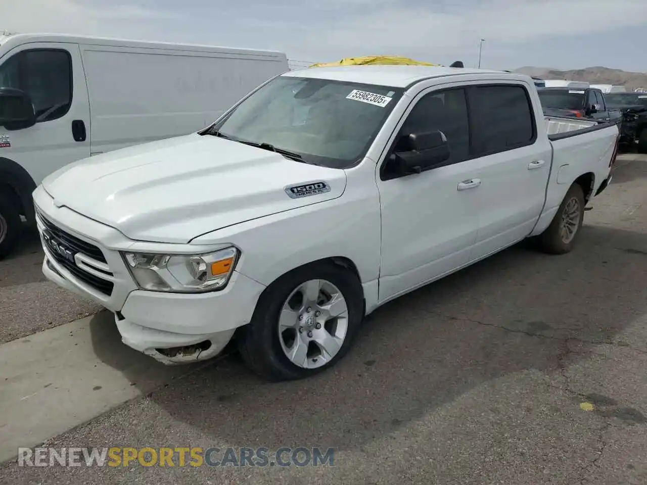 1 Photograph of a damaged car 1C6SRFFT8LN397491 RAM 1500 2020