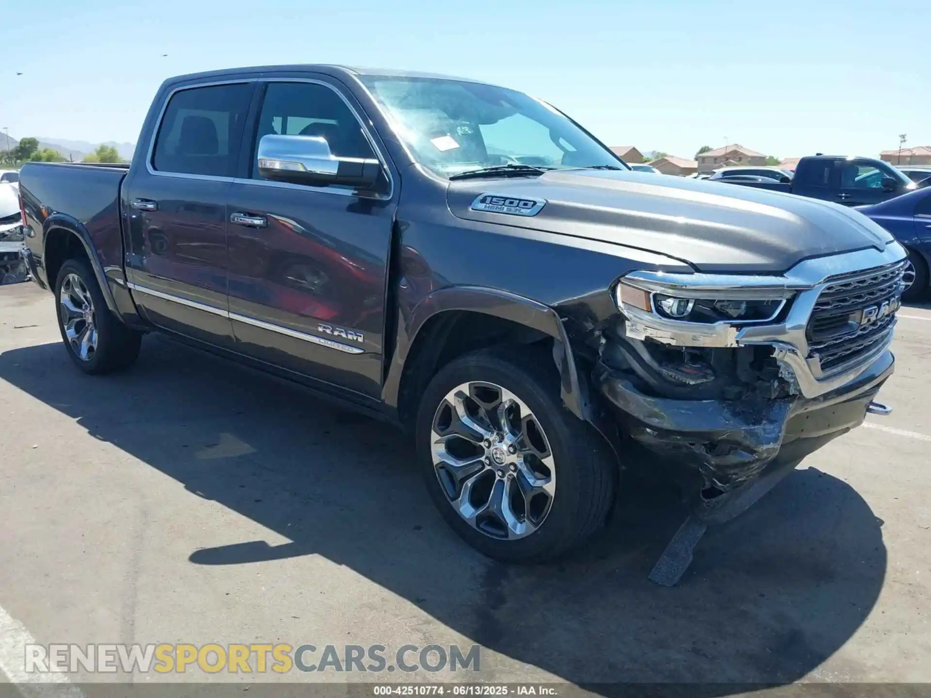 1 Photograph of a damaged car 1C6SRFHT8LN283200 RAM 1500 2020