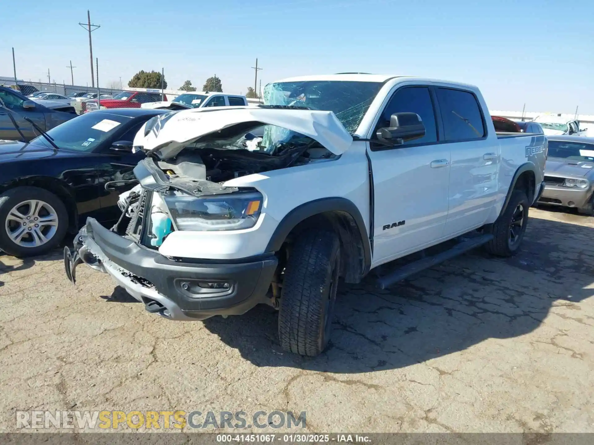 2 Photograph of a damaged car 1C6SRFLTXLN305656 RAM 1500 2020