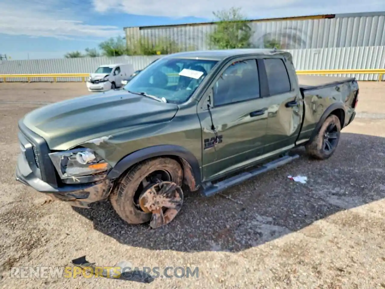 1 Photograph of a damaged car 1C6RR6GG2MS586401 RAM 1500 2021