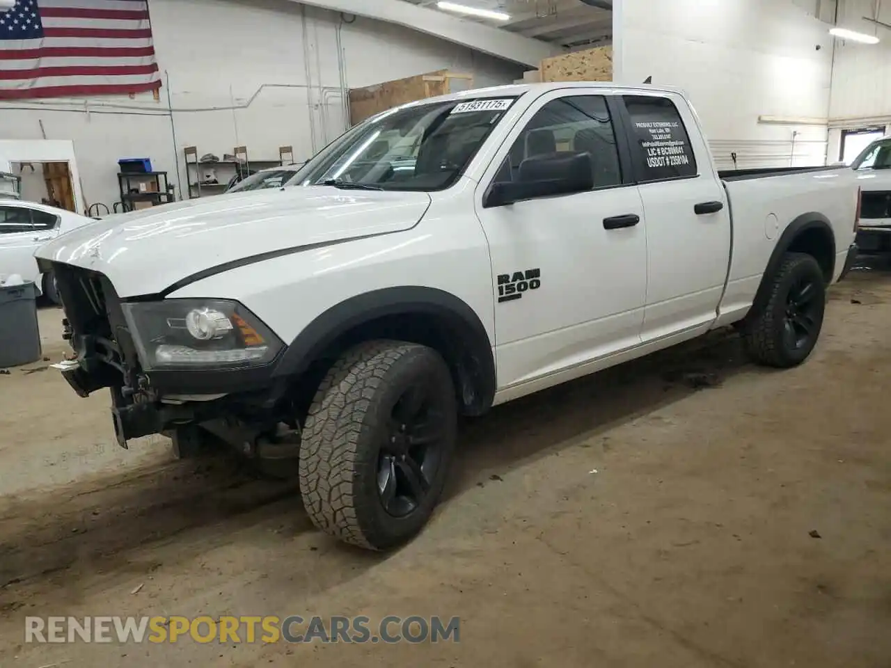 1 Photograph of a damaged car 1C6RR7GGXMS514836 RAM 1500 2021