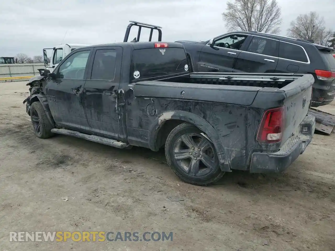 2 Photograph of a damaged car 1C6RR7GGXMS531233 RAM 1500 2021