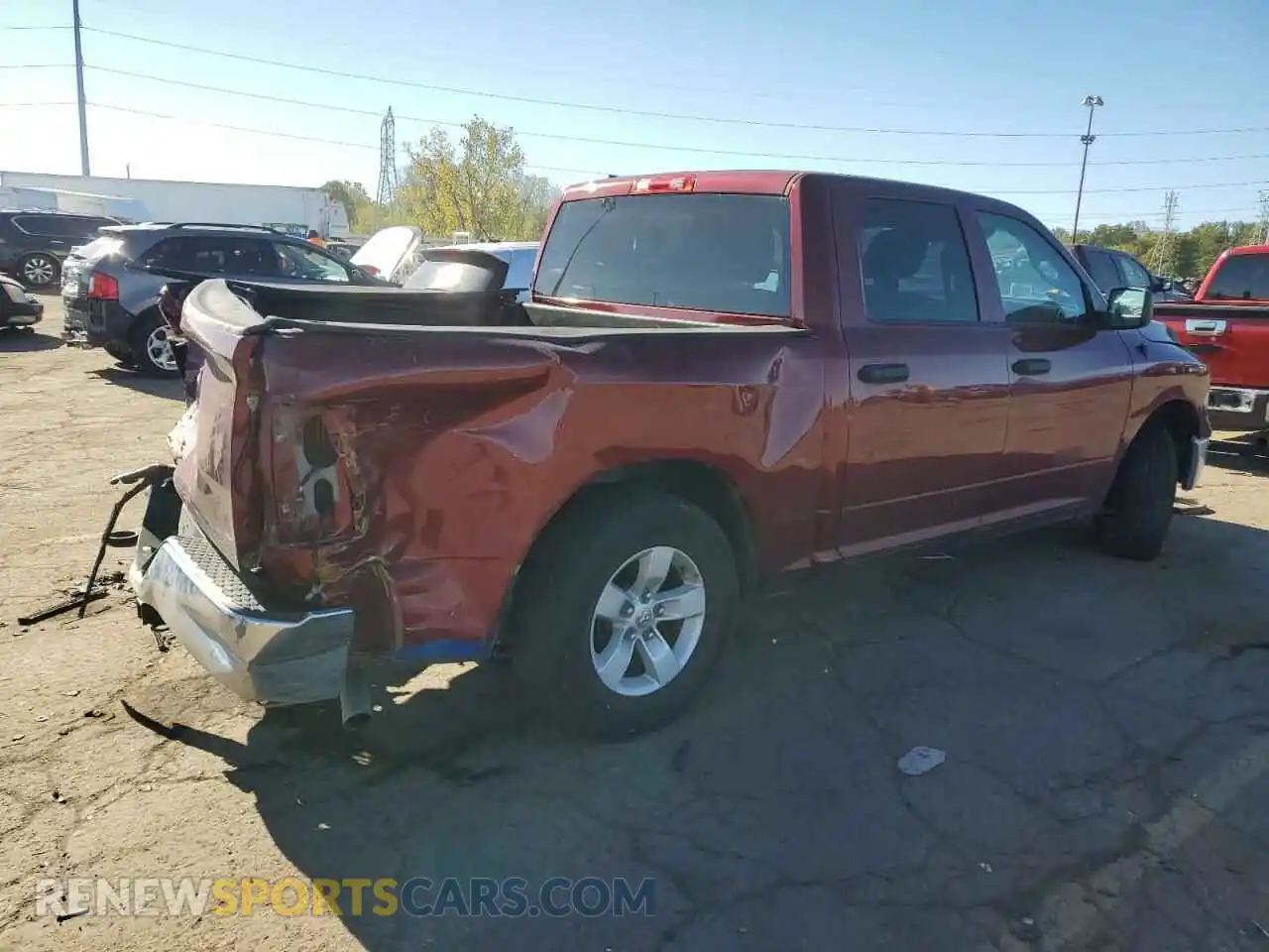 3 Фотография поврежденного автомобиля 1C6RR7KT7MS580197 RAM 1500 2021