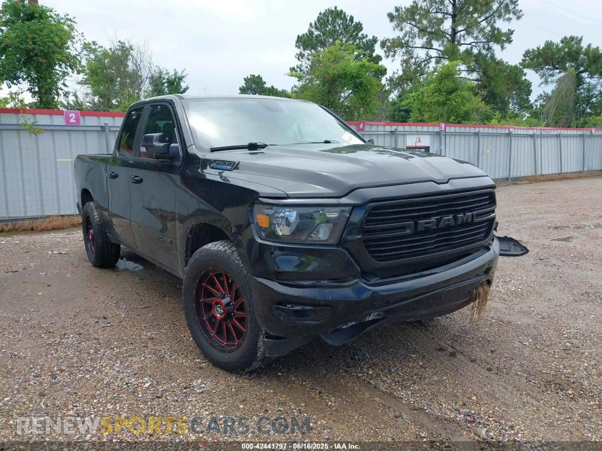 1 Photograph of a damaged car 1C6RREBG5MN820885 RAM 1500 2021