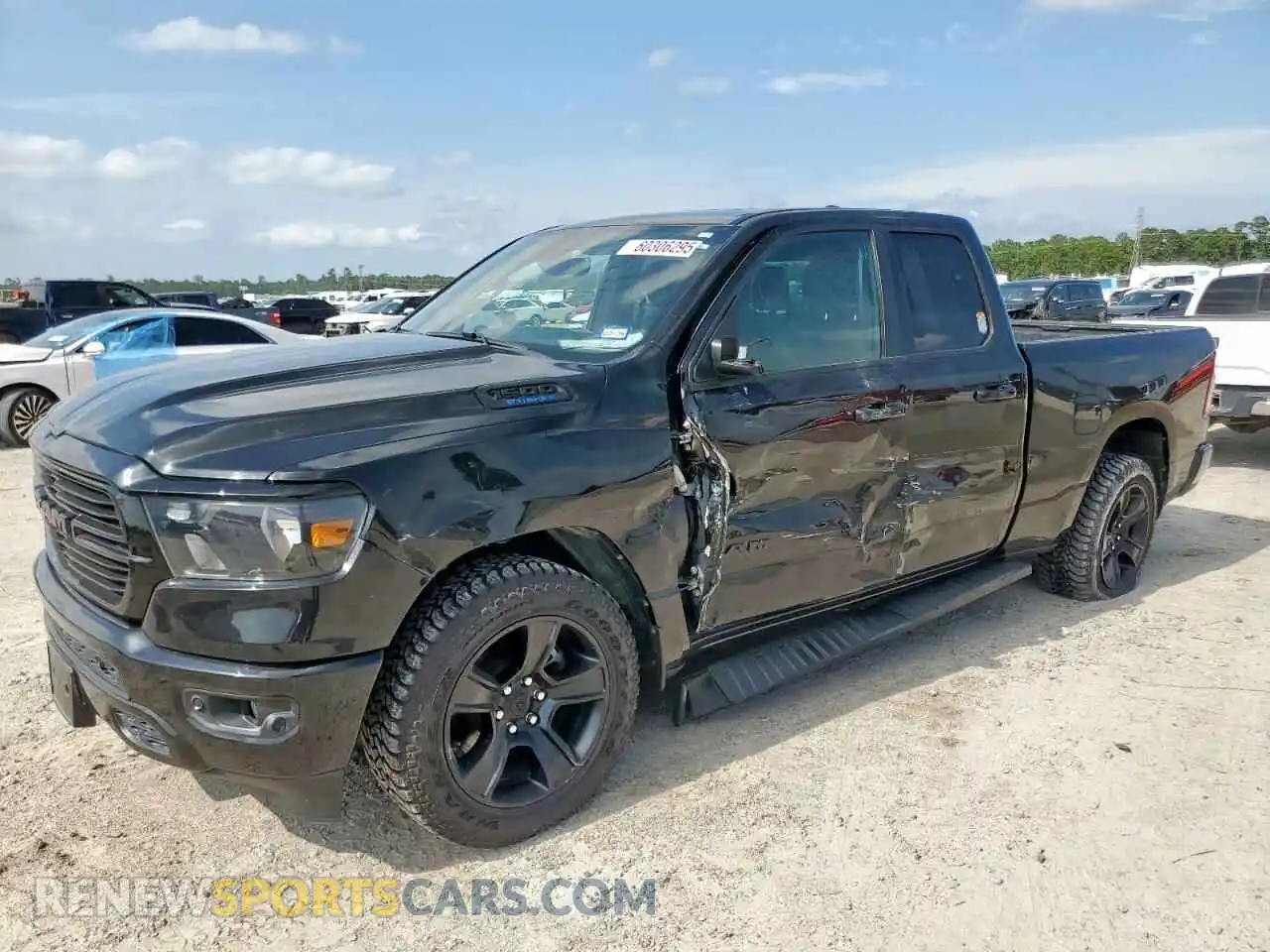 1 Photograph of a damaged car 1C6RREBG7MN820922 RAM 1500 2021