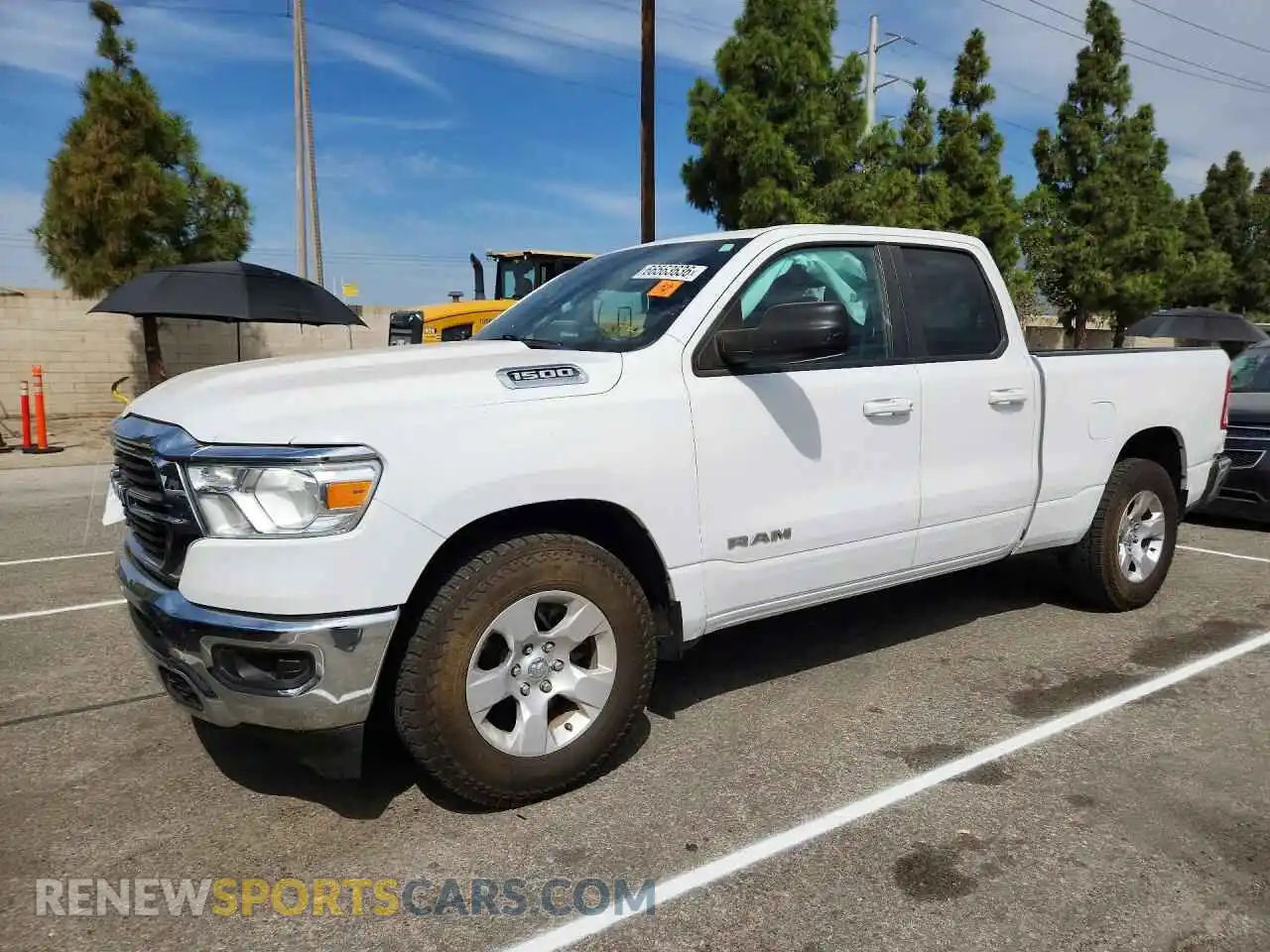 1 Photograph of a damaged car 1C6RREBG8MN545044 RAM 1500 2021