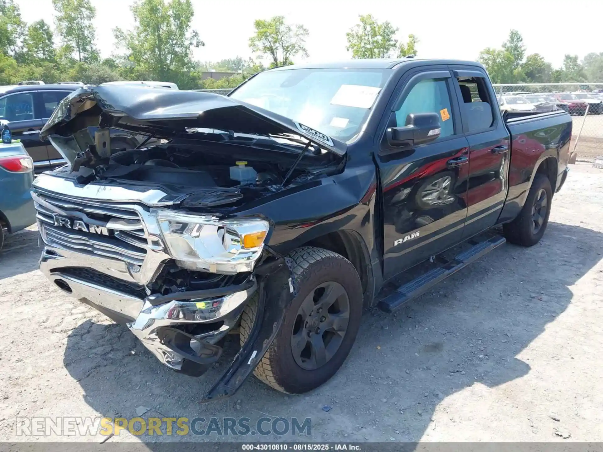 2 Photograph of a damaged car 1C6RREBT3MN708986 RAM 1500 2021