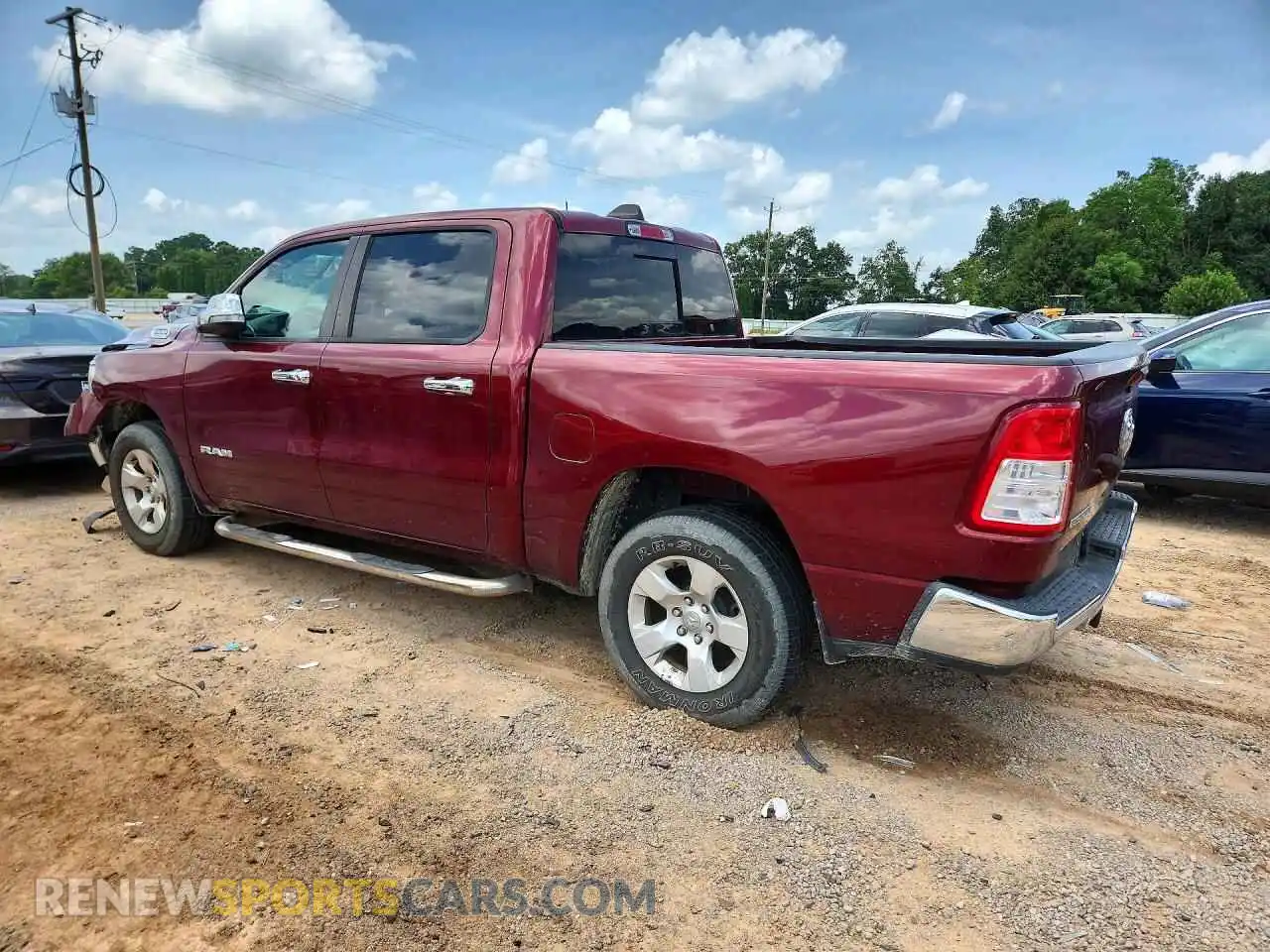 2 Photograph of a damaged car 1C6RREFG4MN630330 RAM 1500 2021