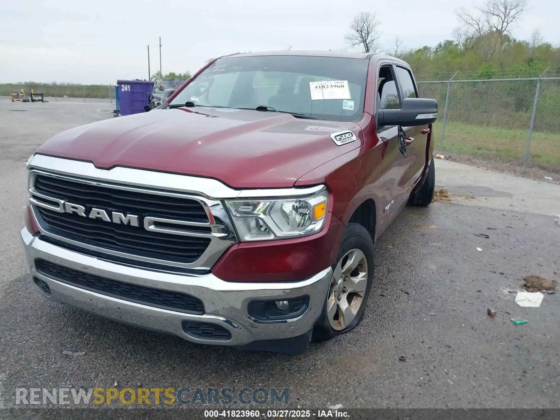 2 Photograph of a damaged car 1C6RREFT1MN816386 RAM 1500 2021