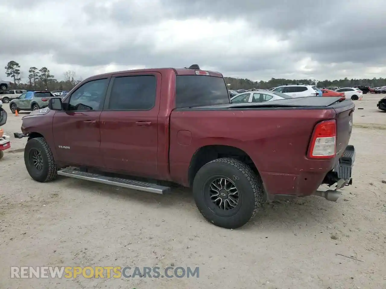 2 Photograph of a damaged car 1C6RREFT3MN543063 RAM 1500 2021