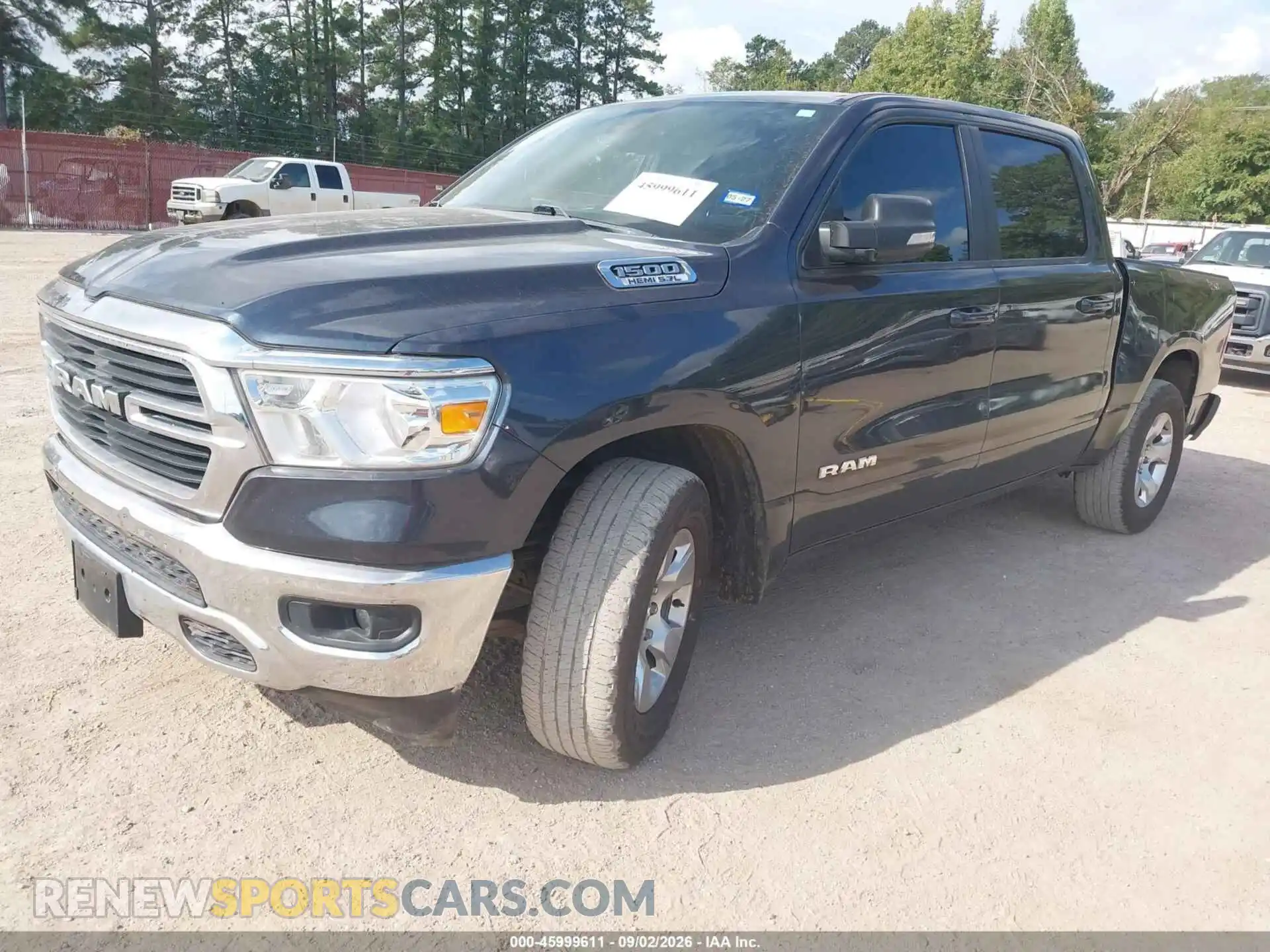 2 Photograph of a damaged car 1C6RREFT3MN794505 RAM 1500 2021