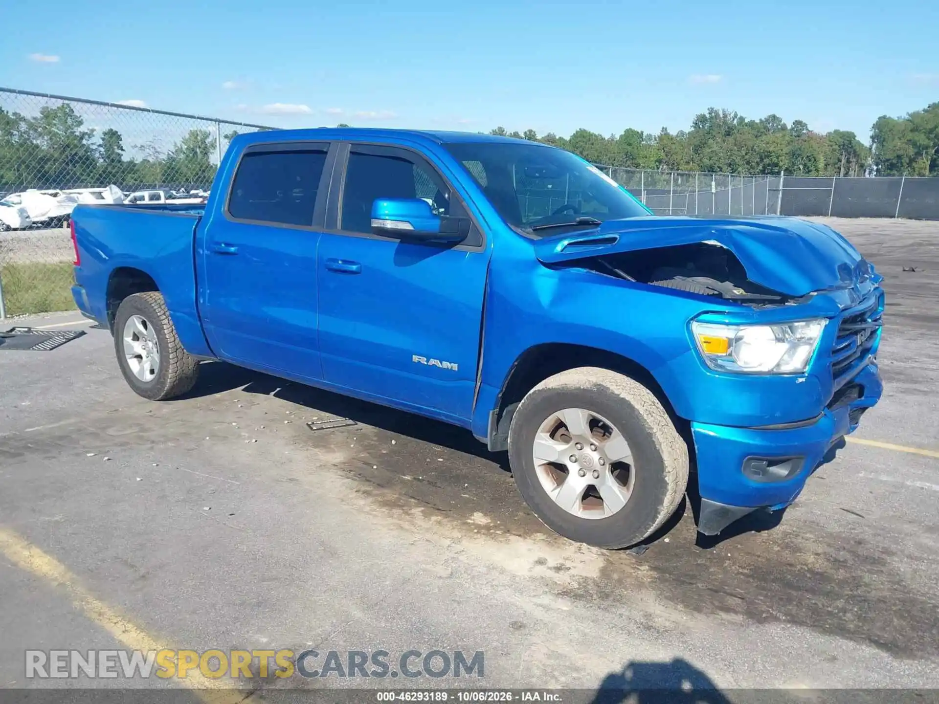 1 Photograph of a damaged car 1C6RREFT4MN501209 RAM 1500 2021