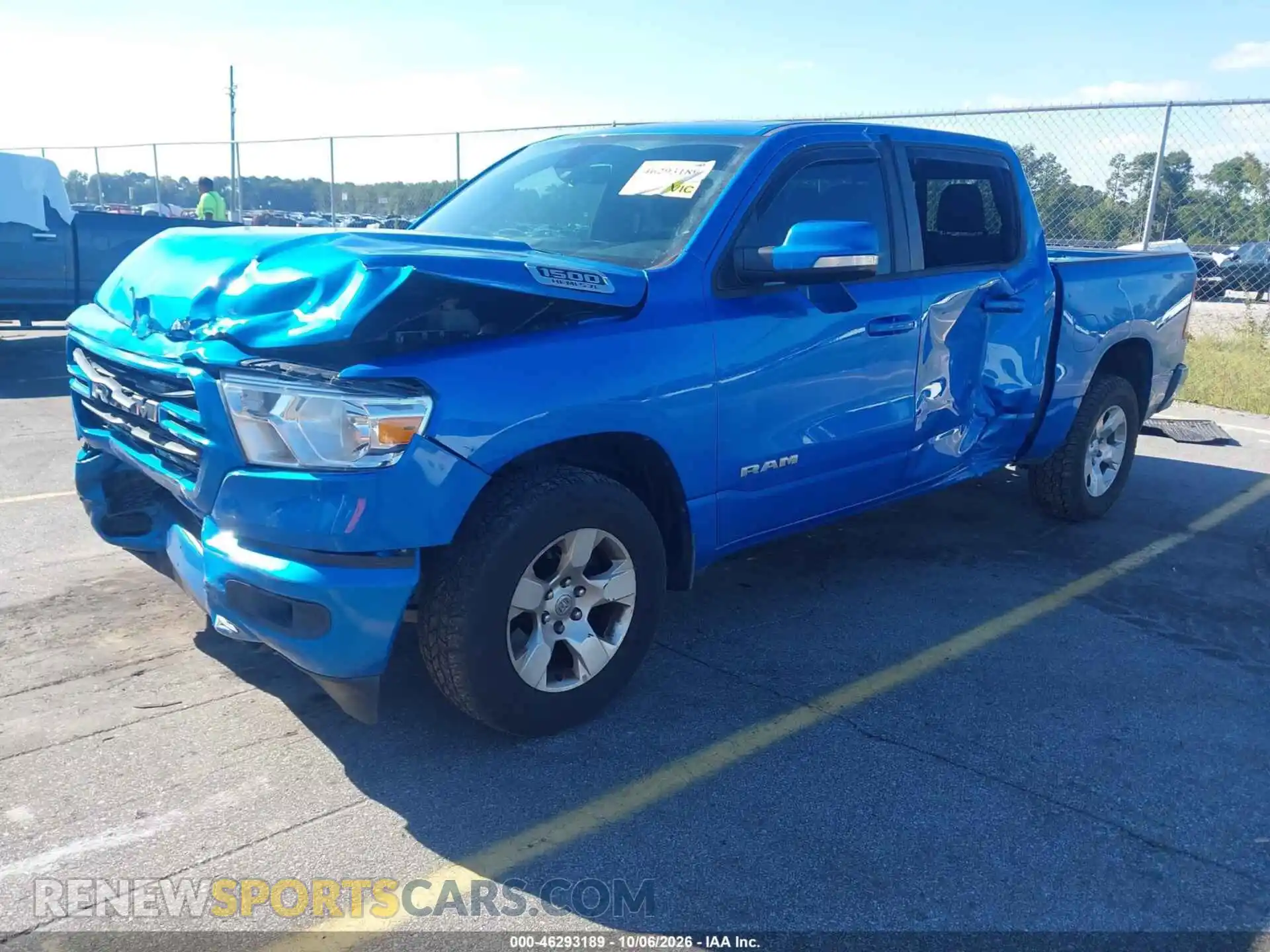 2 Photograph of a damaged car 1C6RREFT4MN501209 RAM 1500 2021