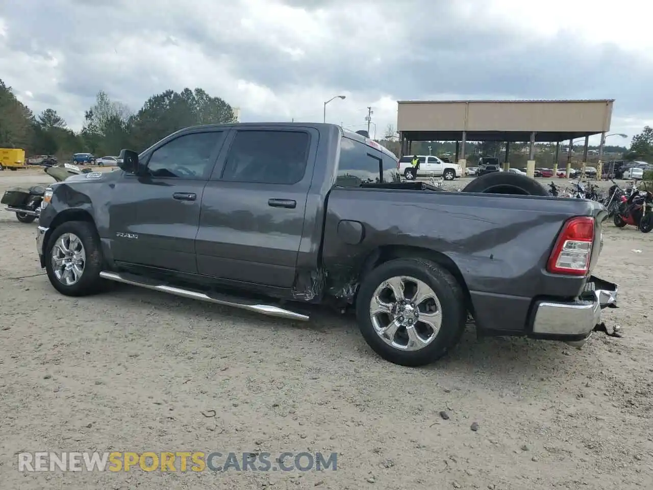 2 Photograph of a damaged car 1C6RREFT4MN543833 RAM 1500 2021