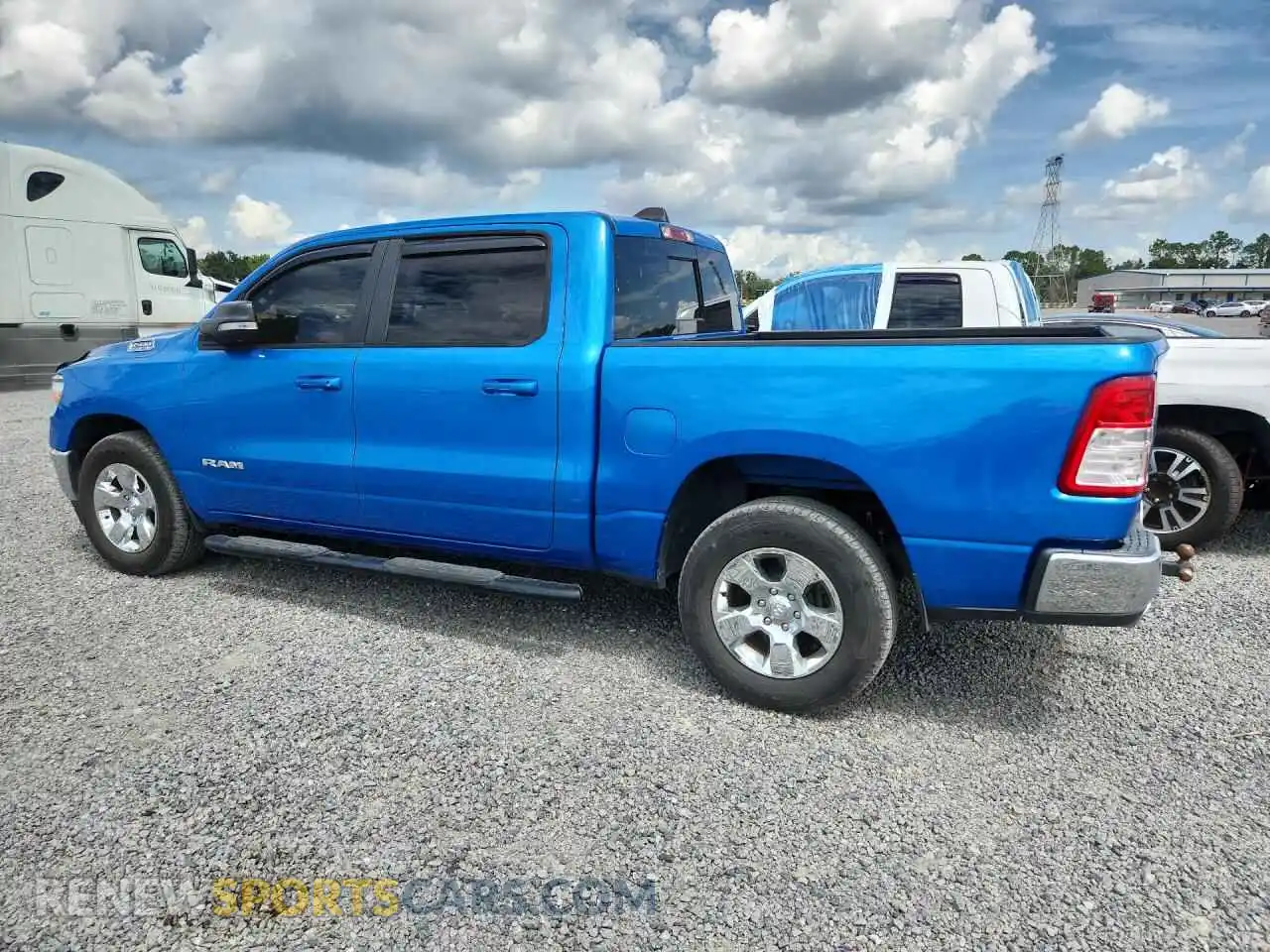 2 Photograph of a damaged car 1C6RREFT5MN502420 RAM 1500 2021