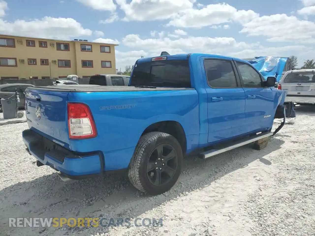 3 Photograph of a damaged car 1C6RREFT5MN690677 RAM 1500 2021