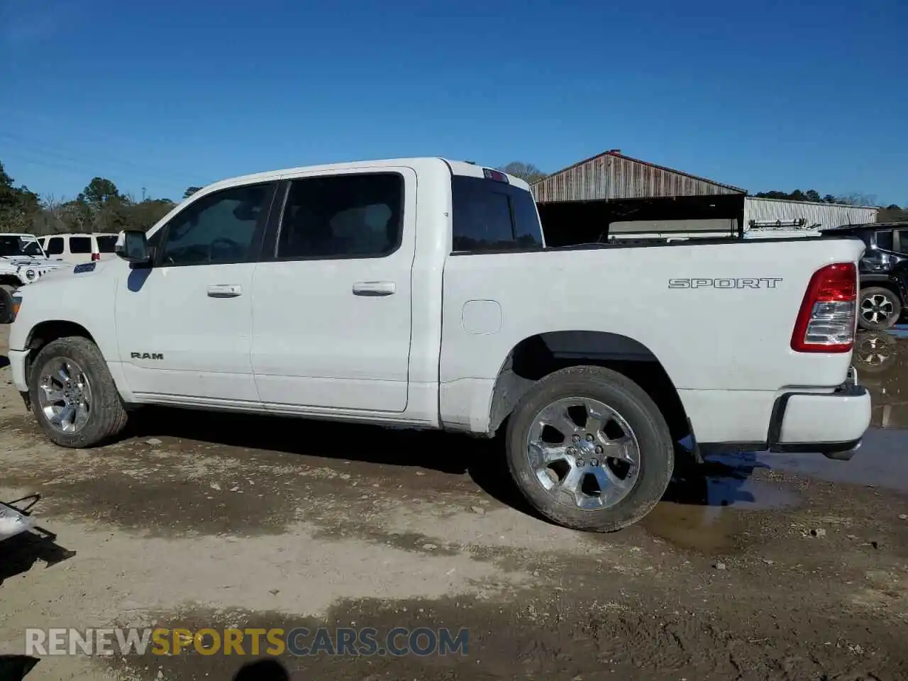 2 Photograph of a damaged car 1C6RREFT8MN501276 RAM 1500 2021