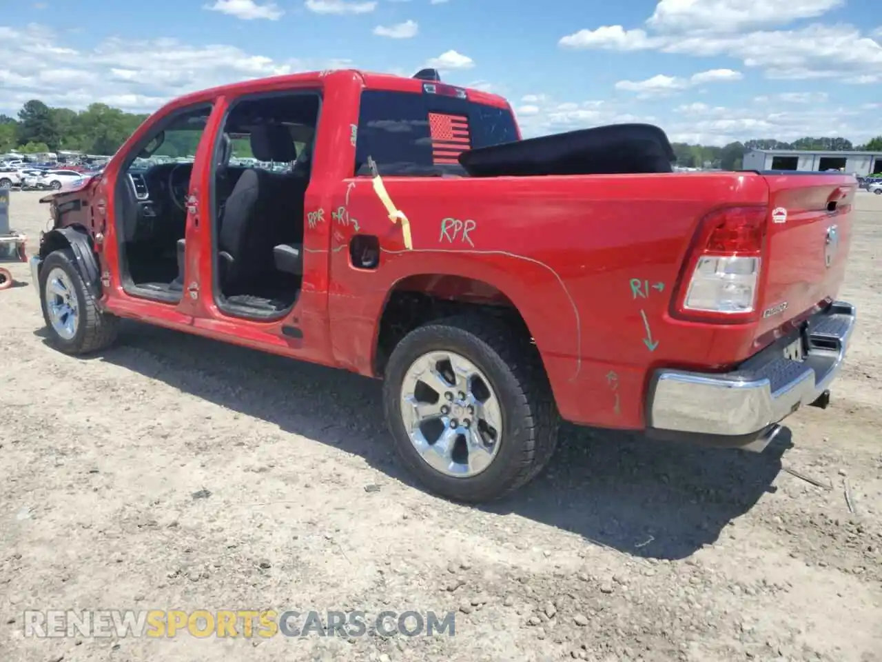 2 Photograph of a damaged car 1C6RREFTXMN630958 RAM 1500 2021