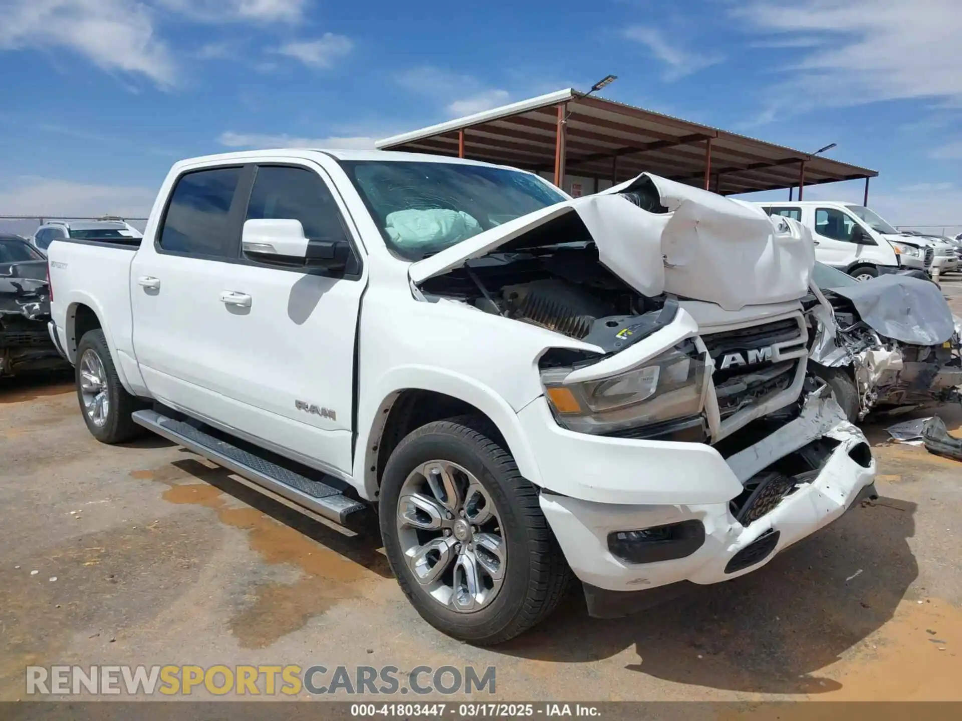1 Photograph of a damaged car 1C6RREJG3MN604308 RAM 1500 2021