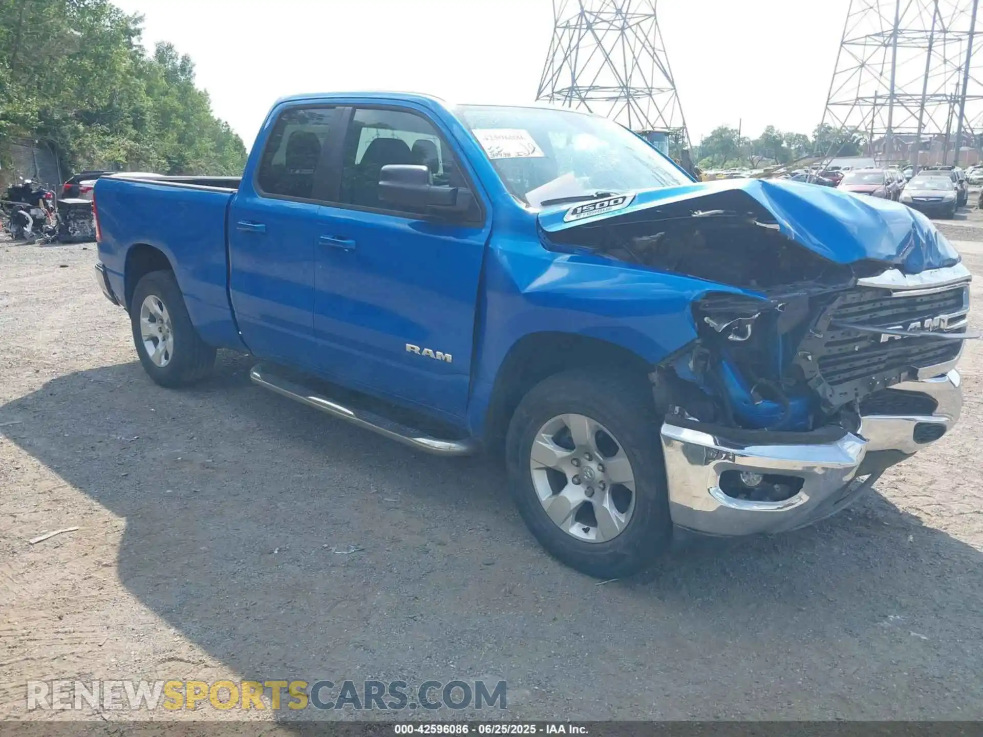 1 Photograph of a damaged car 1C6RRFBG0MN646763 RAM 1500 2021