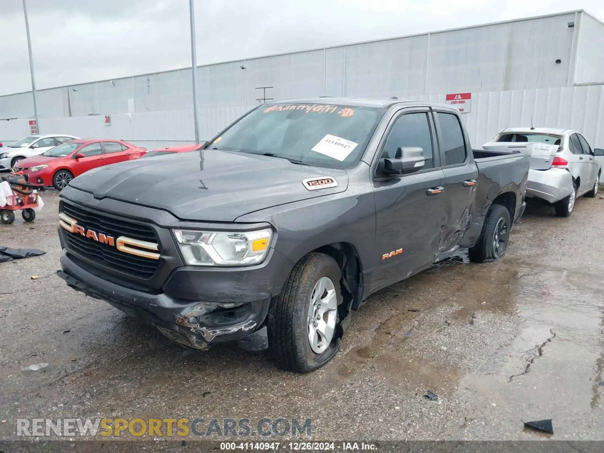 2 Photograph of a damaged car 1C6RRFBG4MN732254 RAM 1500 2021